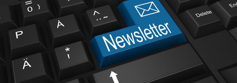 Tastatur mit Newsletter